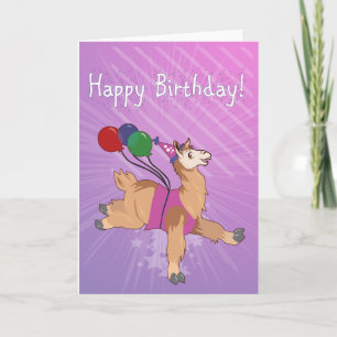 grattis på födelsedagen Llama! Kort