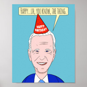 Grattis på födelsedagen, löjlig president Humor Ho Poster
