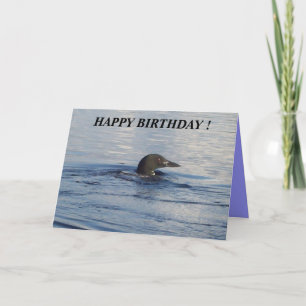 Grattis på födelsedagen Loon Hälsning Card Kort