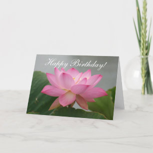 Grattis på födelsedagen Lotus Blommar-hälsningskor Kort
