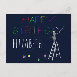 Grattis på födelsedagen lustiga anpassade vykort