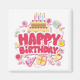 Grattis på födelsedagen magnet