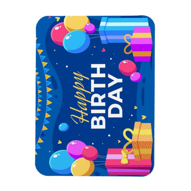 Grattis på födelsedagen magnet (Vertikal)