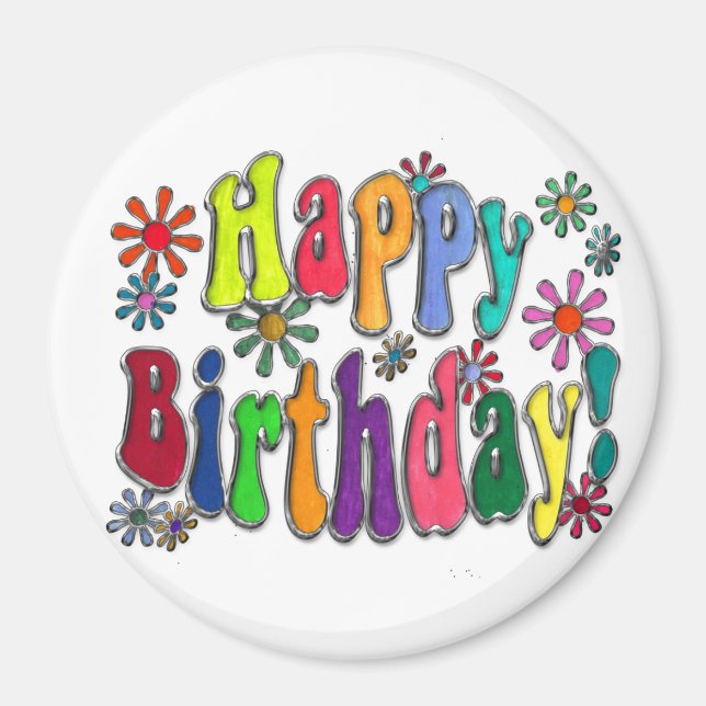 Grattis på födelsedagen magnet (Framsidan)