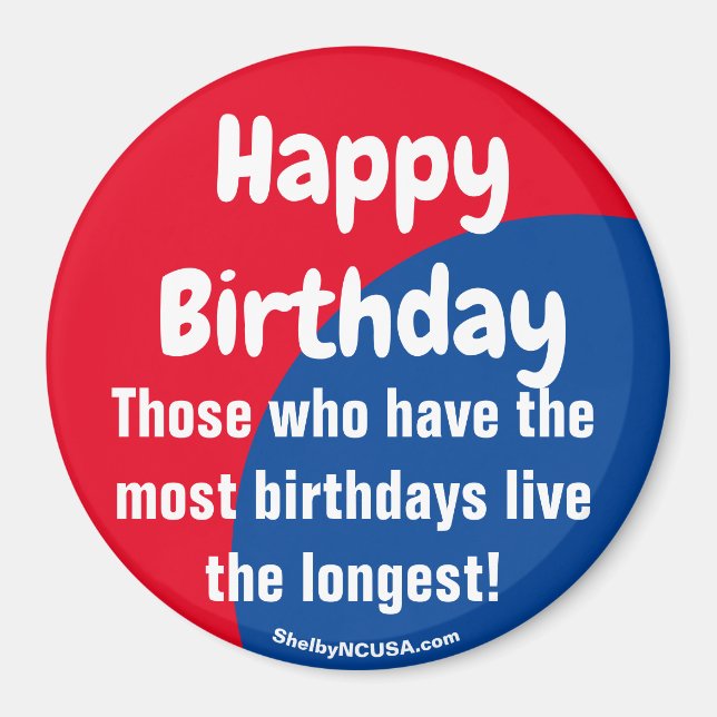 Grattis på födelsedagen magnet (Framsidan)