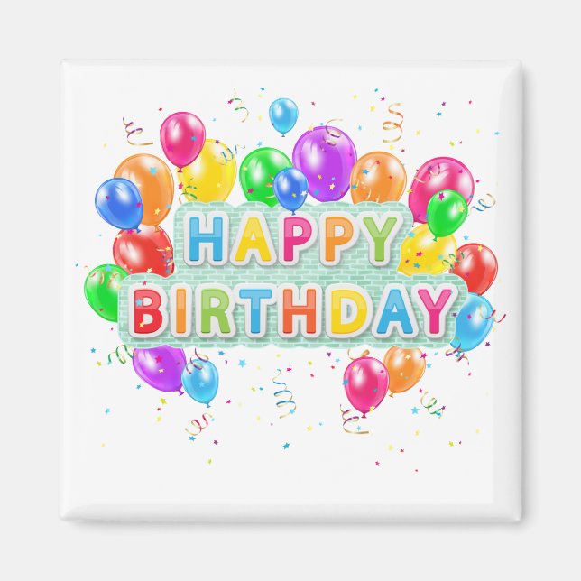 Grattis på födelsedagen magnet (Framsidan)