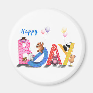 Grattis på födelsedagen Magnet Baby Bears Party