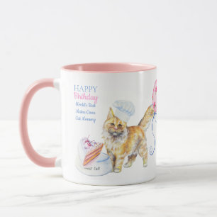 Grattis på födelsedagen Maine Coon Cat Mamma - Per Mugg