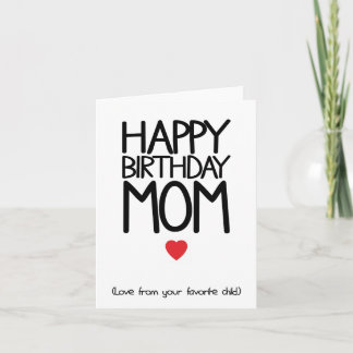 Grattis på födelsedagen Mamma-anteckningskort - fu Kort