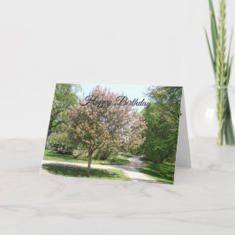 Grattis på födelsedagen Mamma Äppelblomstrande Trä Kort