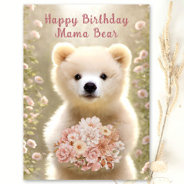 Grattis på födelsedagen Mamma Bear Kärlek, du har Meddelande