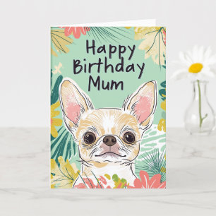 Grattis på födelsedagen Mamma - Chihuahua Hund Paw Kort