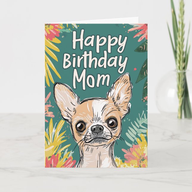 Grattis på födelsedagen Mamma - Chihuahua Pawfect- Meddelande (Framsida)
