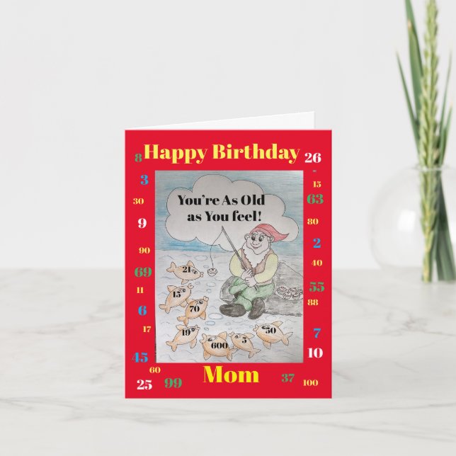 Grattis på födelsedagen Mamma - du är lika gammal  Kort (Framsida)