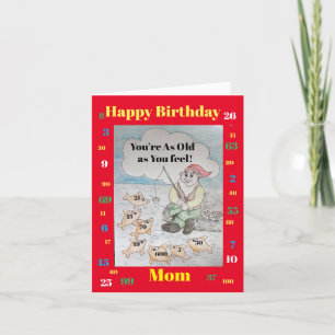 Grattis på födelsedagen Mamma - du är lika gammal Kort