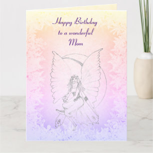 Grattis på födelsedagen Mamma Fairy design Kort