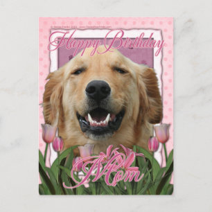 Grattis på födelsedagen Mamma - Golden Retriever - Vykort