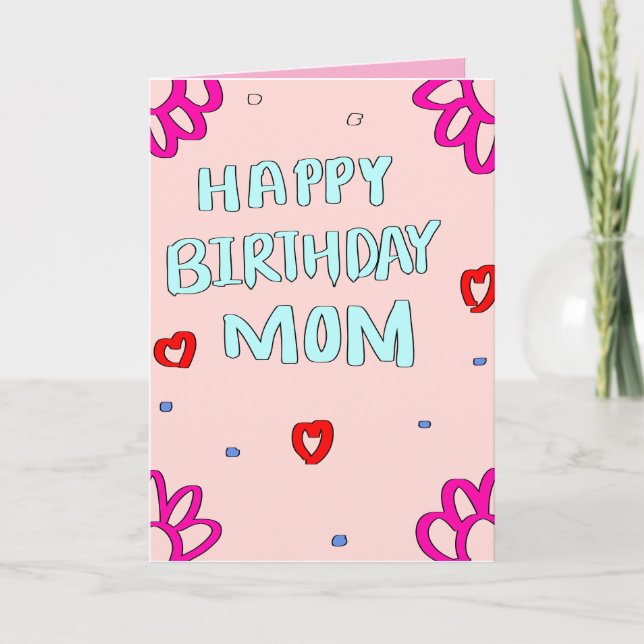 Grattis på födelsedagen Mamma gratulationskort ros Kort (Framsida)