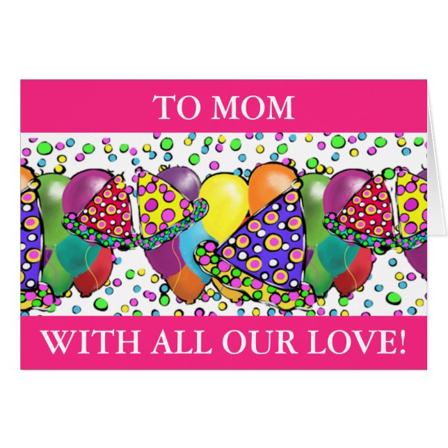 GRATTIS PÅ FÖDELSEDAGEN MAMMA HÄLSNINGSKORT (Framsidan Horizontal)