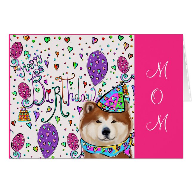 GRATTIS PÅ FÖDELSEDAGEN MAMMA HÄLSNINGSKORT (Framsidan Horizontal)