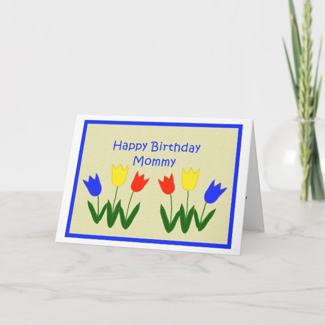 Grattis på födelsedagen, Mamma Kort (Framsida)
