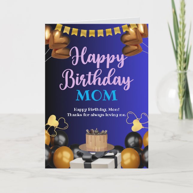 Grattis på födelsedagen Mamma Kort (Framsida)
