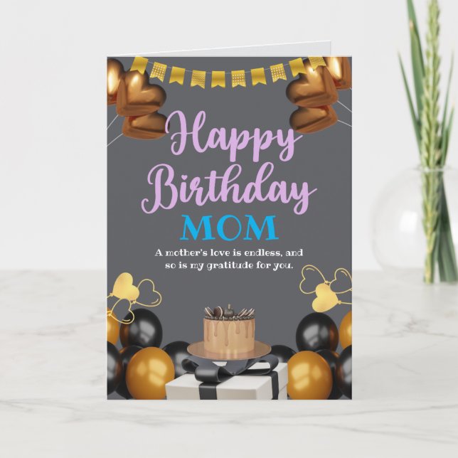 Grattis på födelsedagen Mamma Kort (Framsida)