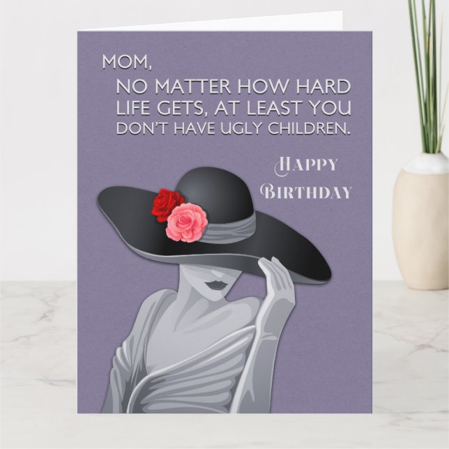 Grattis på födelsedagen mamma kort (Framsida)