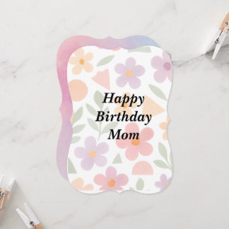 Grattis på födelsedagen Mamma - Kort för Blommigt
