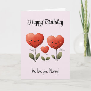 Grattis på födelsedagen Mamma, kort från Baby & pa