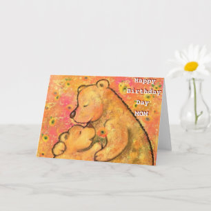 Grattis på födelsedagen Mamma-kortet Mamma och Bab Kort