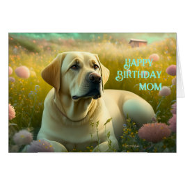 Grattis på födelsedagen Mamma Labrador Animal Hund Hälsningskort