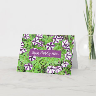 Grattis på födelsedagen Mamma Lila Petunias Kort