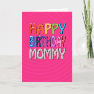 Grattis på födelsedagen Mamma - Lycklig färglöst H Kort