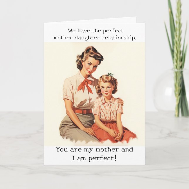 Grattis på födelsedagen Mamma Mor Humor Funny Kort (Framsida)