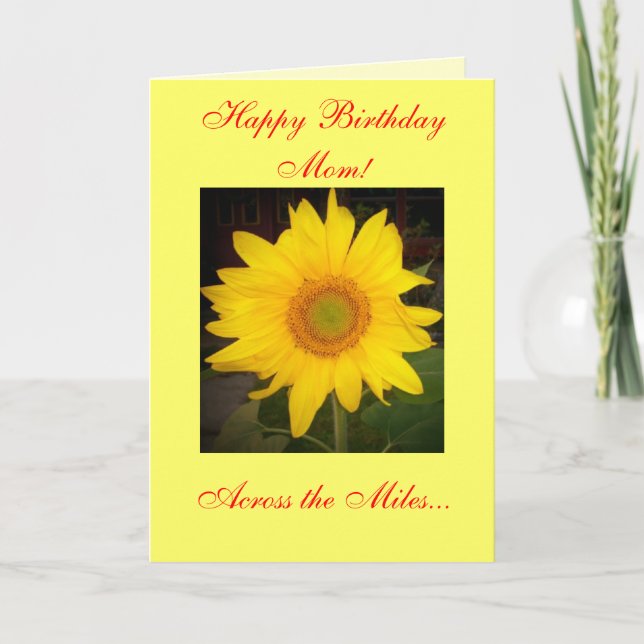 Grattis på födelsedagen Mamma! Över Miles Card Kort (Framsida)
