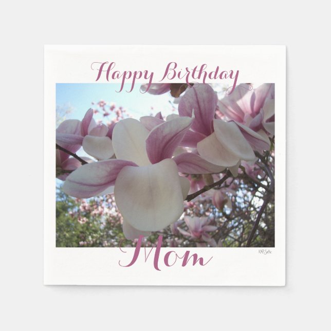 Grattis på födelsedagen Mamma Pappersservett (Framsidan)