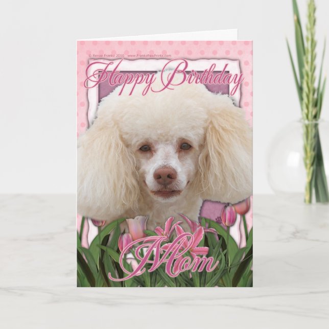 GRATTIS PÅ FÖDELSEDAGEN MAMMA - PUDEL KORT (Framsida)