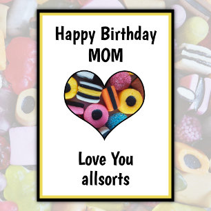 Grattis på födelsedagen Mamma Roligt Anpassningsba Kort