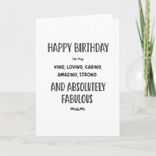 Grattis på födelsedagen MAMMA! ...roligt Kort