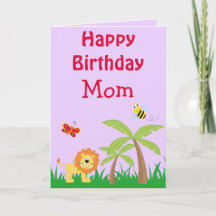 Grattis på födelsedagen Mamma Safari Lejon Ditt Fo