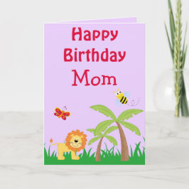 Grattis på födelsedagen Mamma Safari Lejona ditt f Kort
