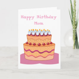 Grattis på födelsedagen Mamma Tårta Falt Gratulati Kort