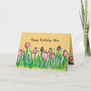 Grattis på födelsedagen Mamma Tulip Garden Kort