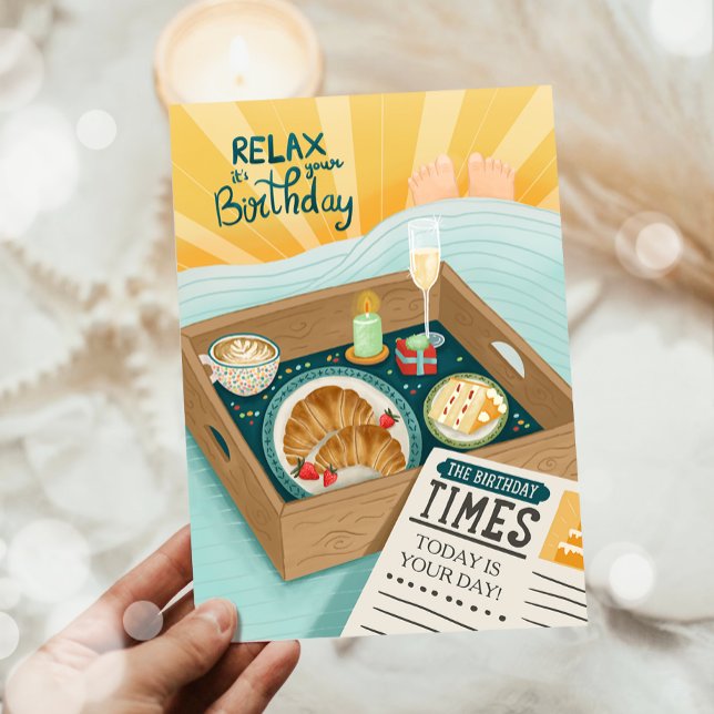 Grattis på födelsedagen män man avslappnad tårta m kort (Skapare uppladdad)