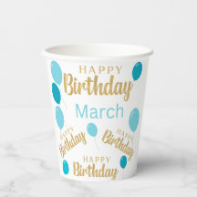Grattis på födelsedagen march-födelsedagar Papprar