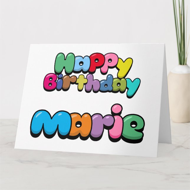 Grattis på födelsedagen Marie Kort (Framsida)