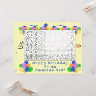 Grattis på födelsedagen Maze och Balloons Fantasti