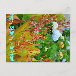 Grattis på födelsedagen med Aloha-vykort Vykort