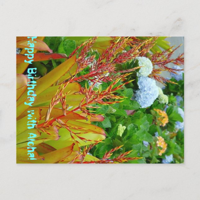 Grattis på födelsedagen med Aloha-vykort Vykort (Framsida)